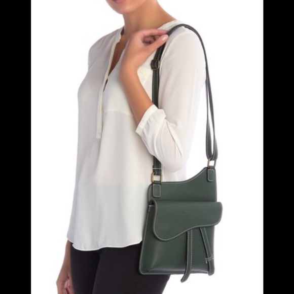 Leather Asymmetrical Crossbody - Picture 7 of 8